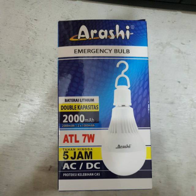 Lampu Emergency Arashi 7 Watt ATL 7 W Lampu AC DC 7 Watt Arashi 7W