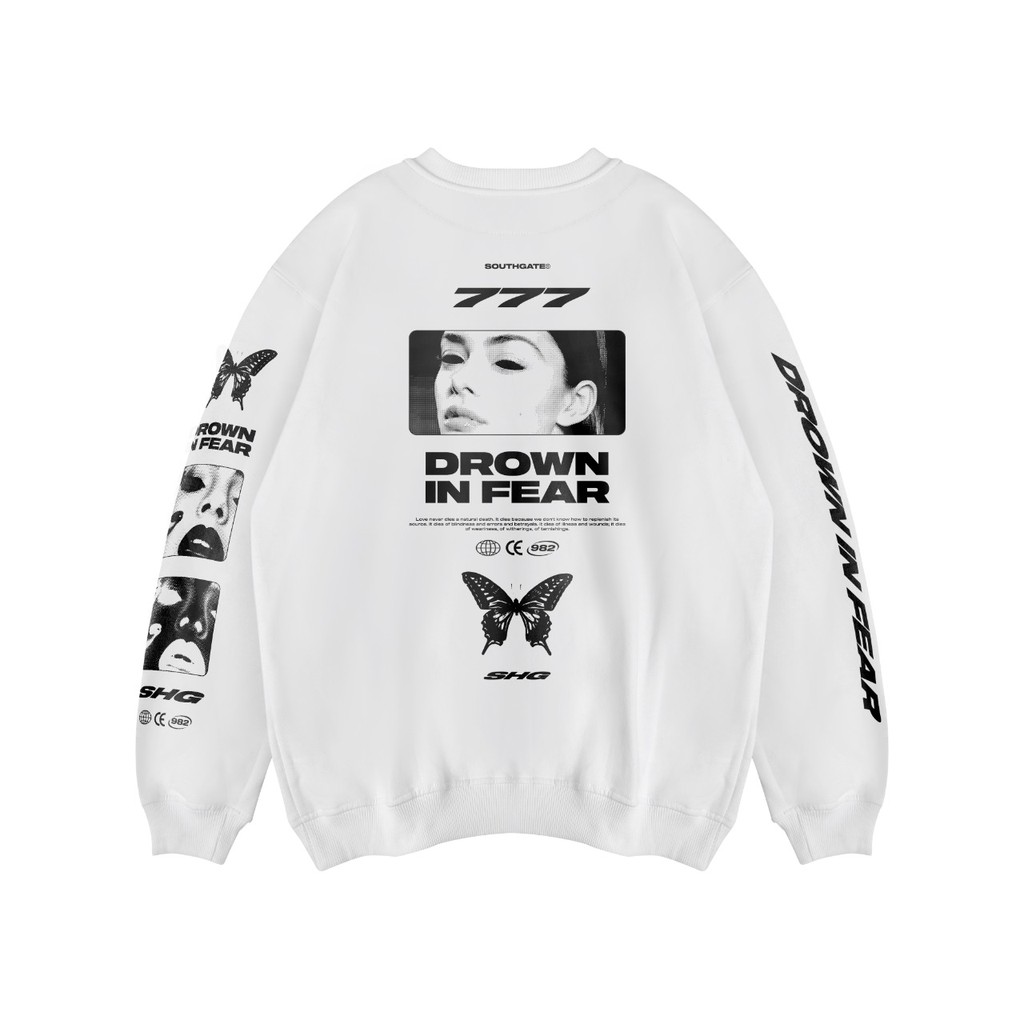 Southgate DROWN IN FEAR CREWNECK - WHITE Crewneck