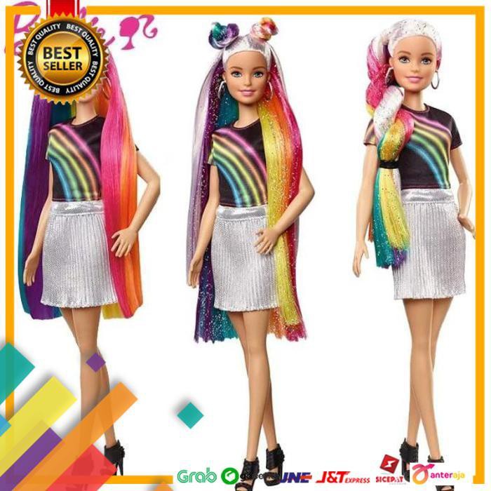 barbie doll glitter hair