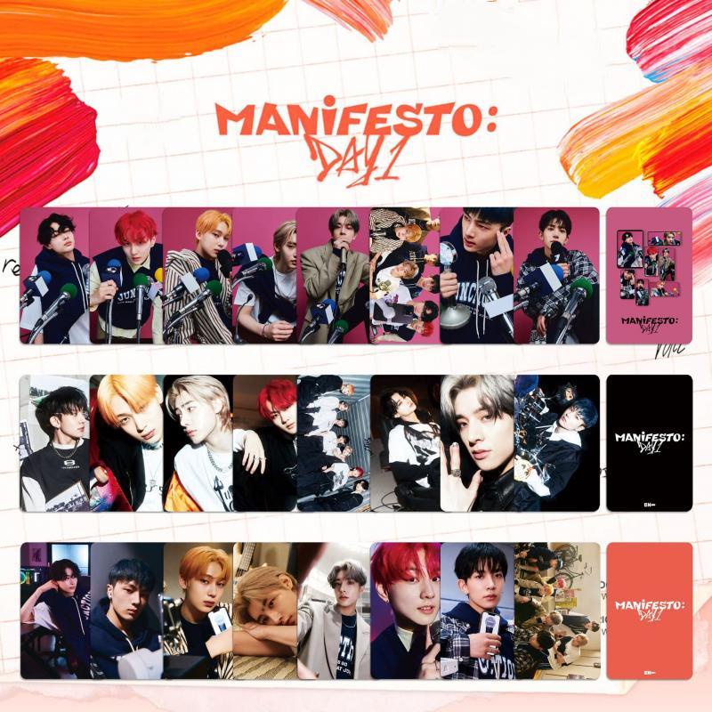 8pcs / Set Kartu Pos Album Kpop ENHYPEN MANIFESTO DAY 1 Ukuran Kecil