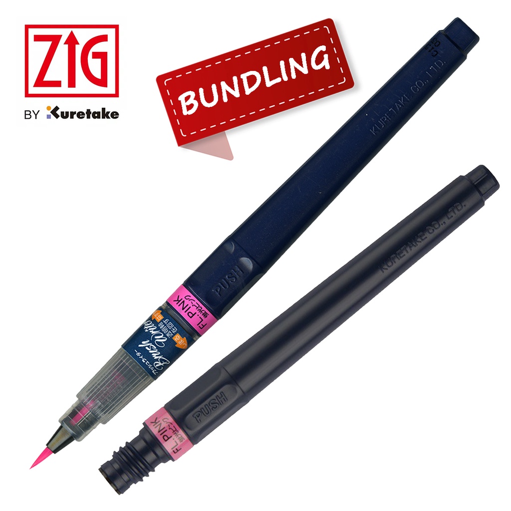 

(Bundle) ZIG BRUSH WRITER & SPARE CARTRIDGE FOR ZIG BRUSH WRITER KM50F-CB