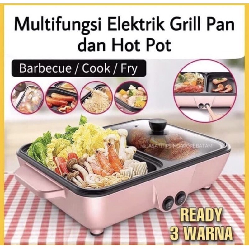 PANCI HOTPOT BBQ 2in1 - 2IN1 ElECTRIC GRILL PAN DAN HOTPOT