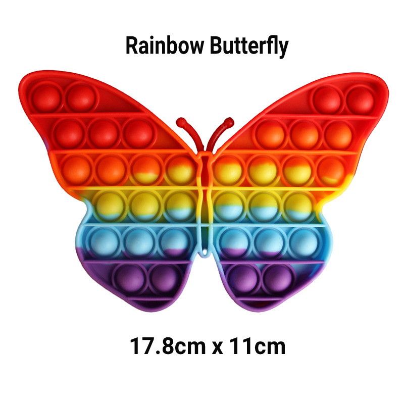 Mainan Popit Fidget Push it Pop it Mainan Trend Tiktok melatih sensor Motorik Anak-RB Butterfly