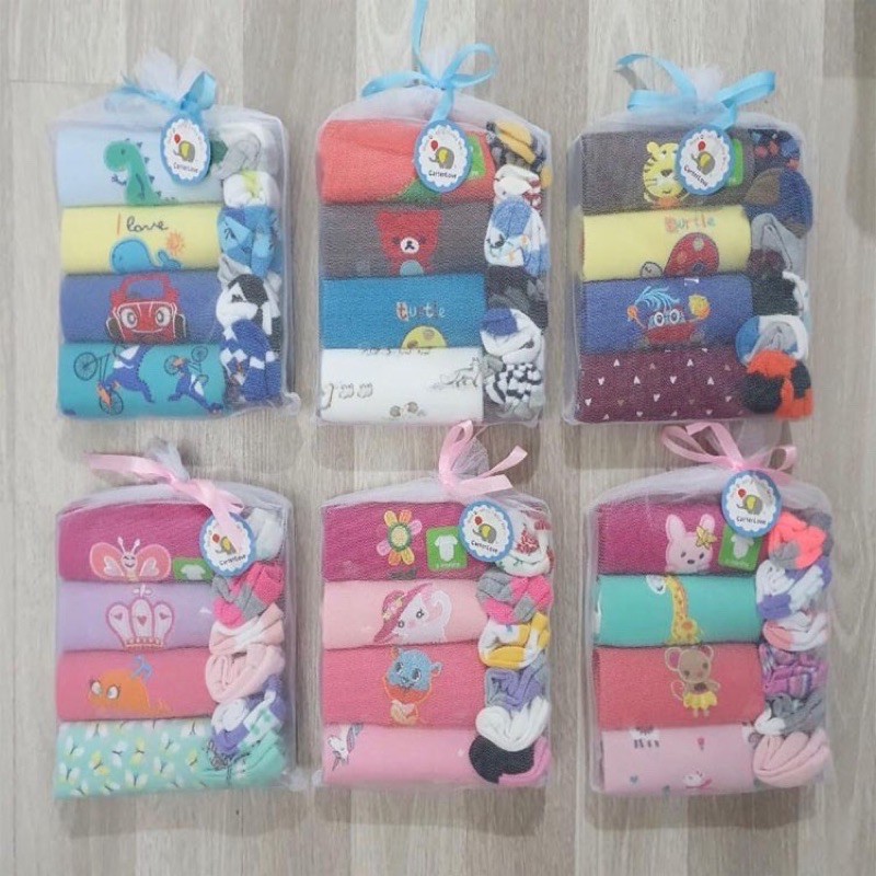 Baby Giftset 10in1 (4Jumper &amp; 6pasang Kaoskaki) | Jumper Set Kaoskaki