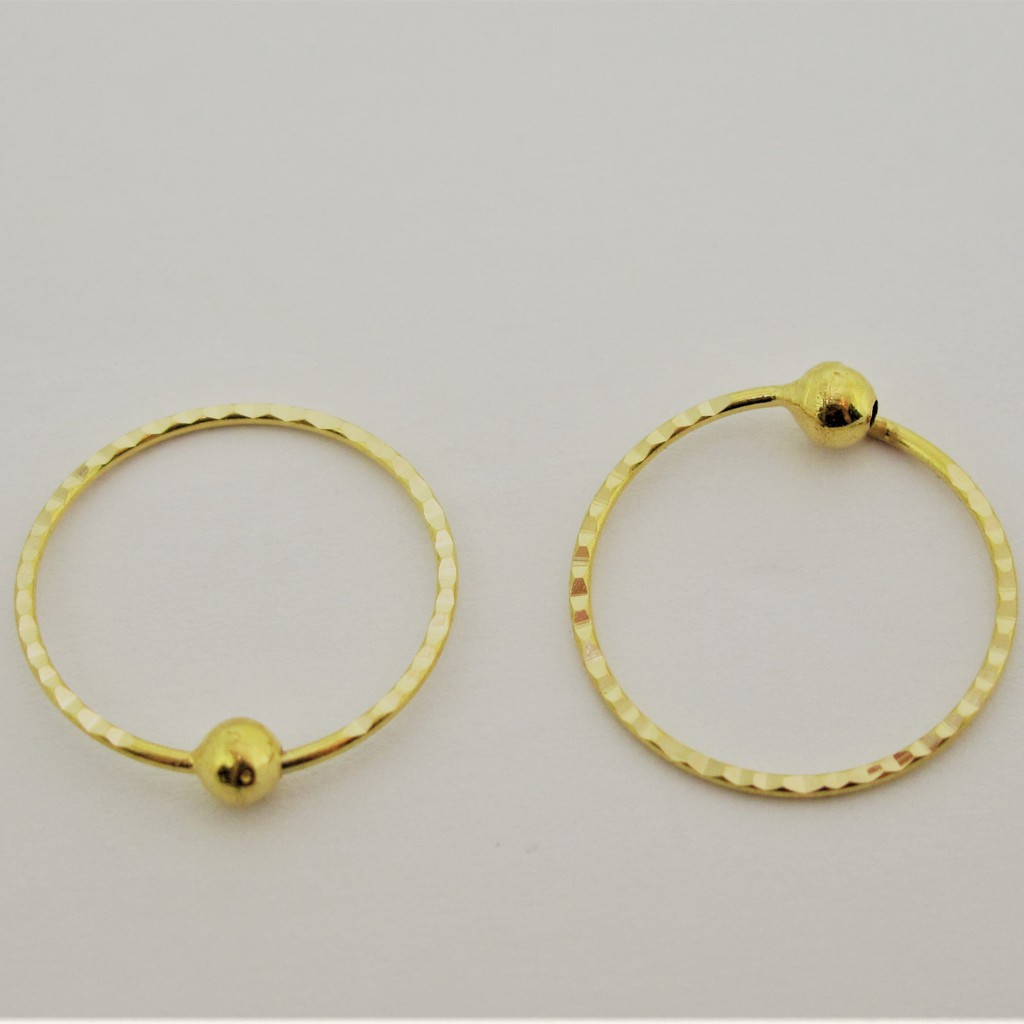 anting bulat merica padat ukir anak dan dewasa emas asli kadar 700 70% 16k 22 gold anak dewasa gipsy gipsi hoops