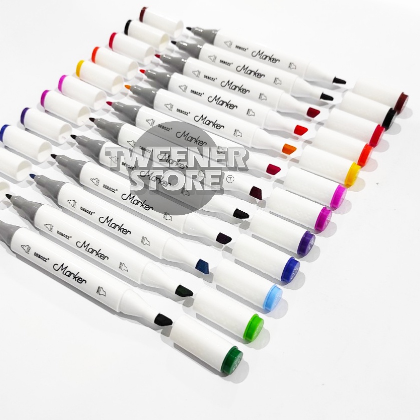 

Debozz Spidol Twin Tip Marker 12 Warna