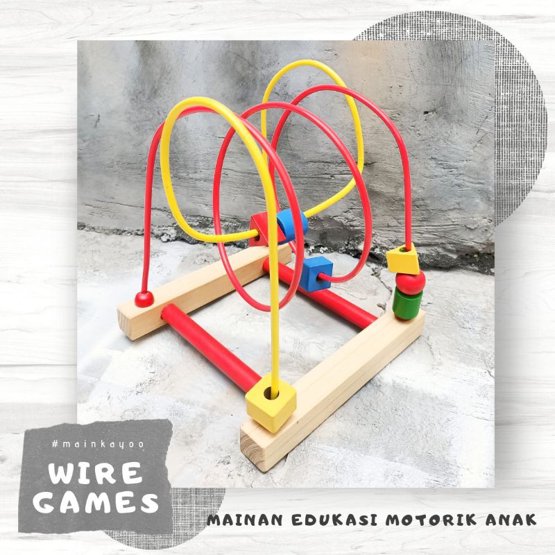 MAIN BIG WIRE GAME - Mote Kayu Luncur Besar - Mainan Motorik Edukatif