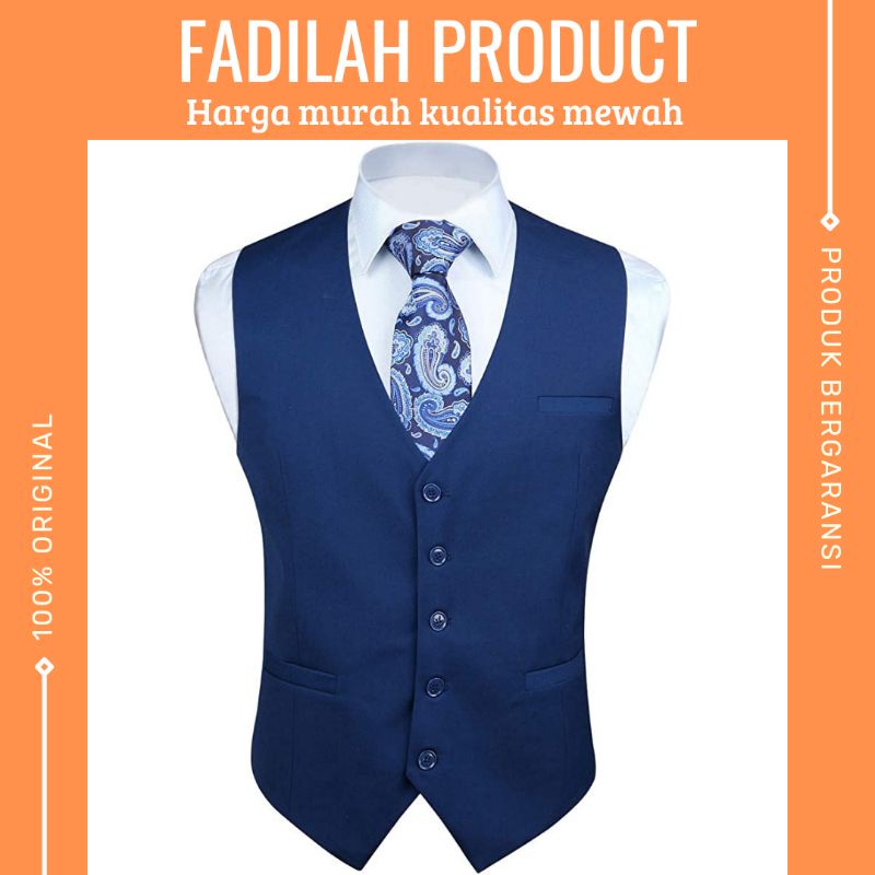 Rompi Vest Jas Pria Formal Slimfit Kerja Kantor Premium High Quality