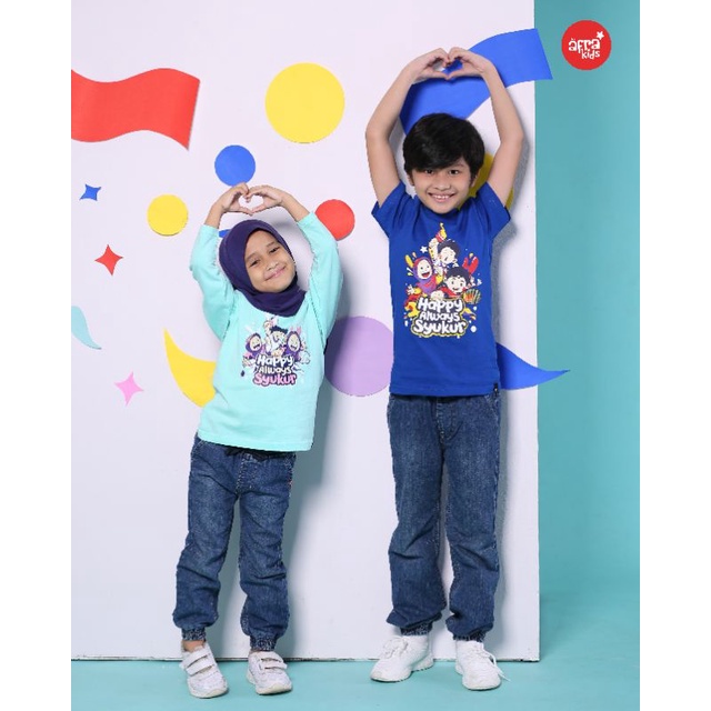 Kaos Couple Afrakids &quot;Syukur&quot; AF311 (Boy) &amp; AF312 (Girl) Size S-XXL