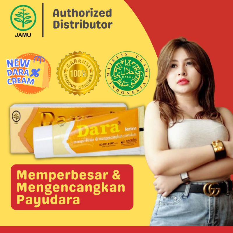 𝗗𝗔𝗥𝗔 𝗖𝗥𝗘𝗔𝗠 𝟭𝟱𝗴𝗿 - Pengencang Pembesar Payudara Tetek Nenen Susu BPOM RI Aman Krim Payudara