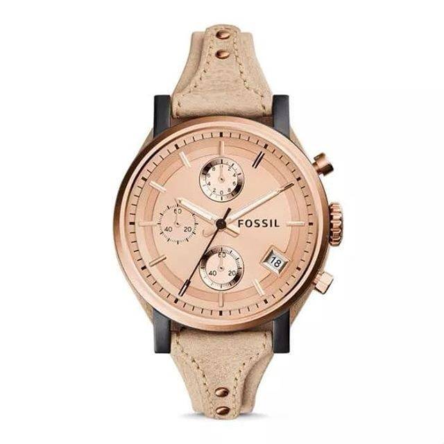 Fossil boyfriend watch rose gold leather es3786
