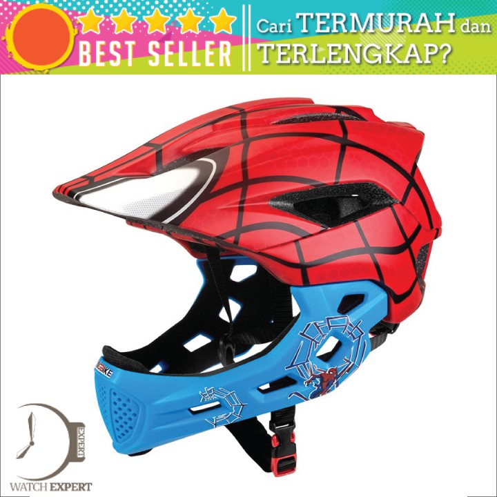 COD Helm Modular Sepeda Anak Full Face Bike Riding Helmet Protective Gear - Merah