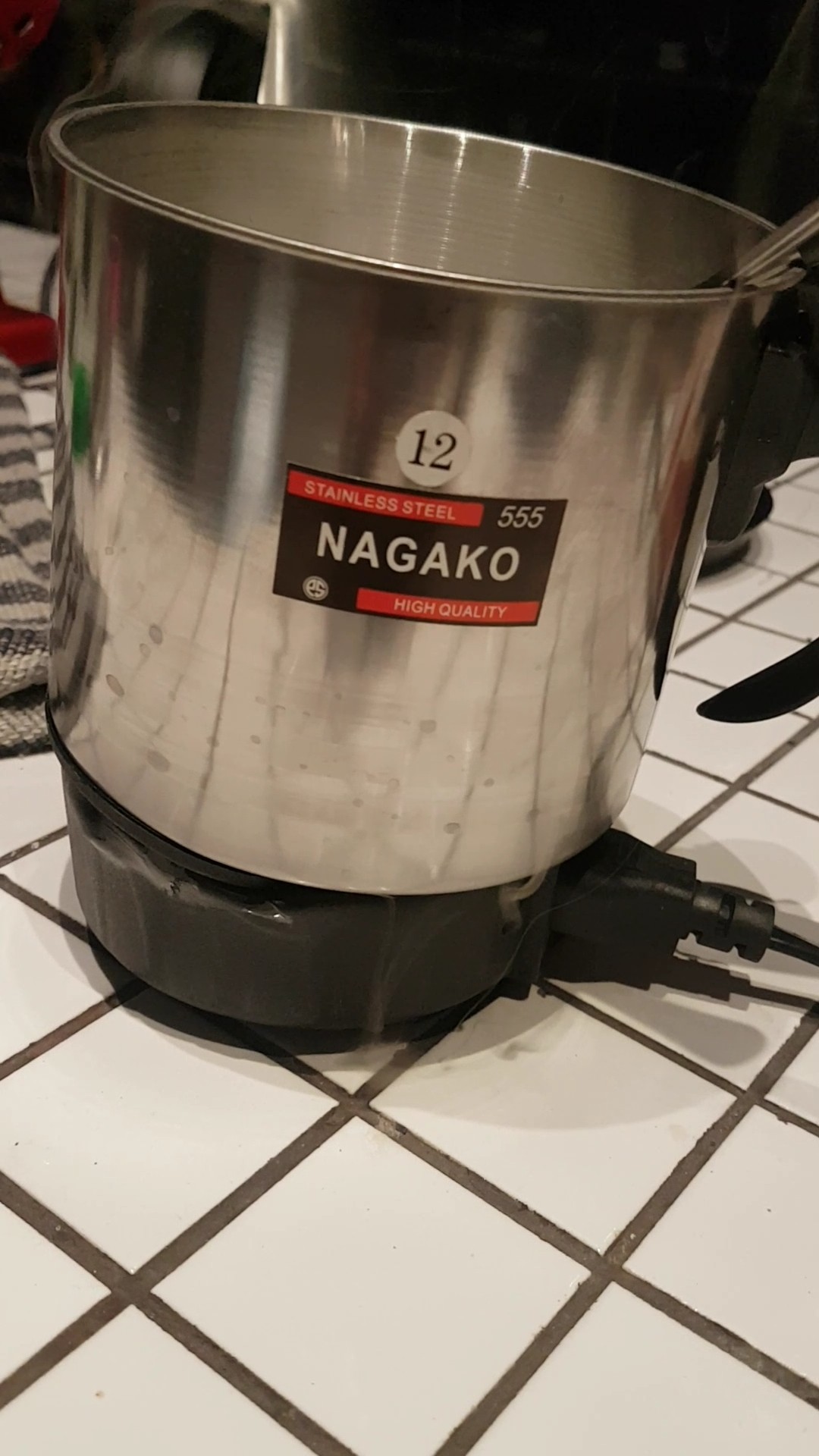 Electric Pot Stainless Steel Stel Teko Listrik Pemanas Air Masak 11cm