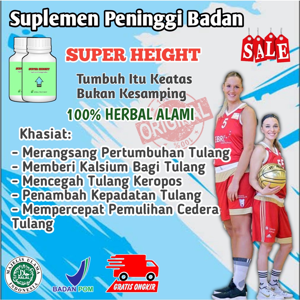 Suplemen Peninggi Badan Kapsul Peninggi Badan Penambah Tinggi Badan Terbaik Original Herbal BPOM