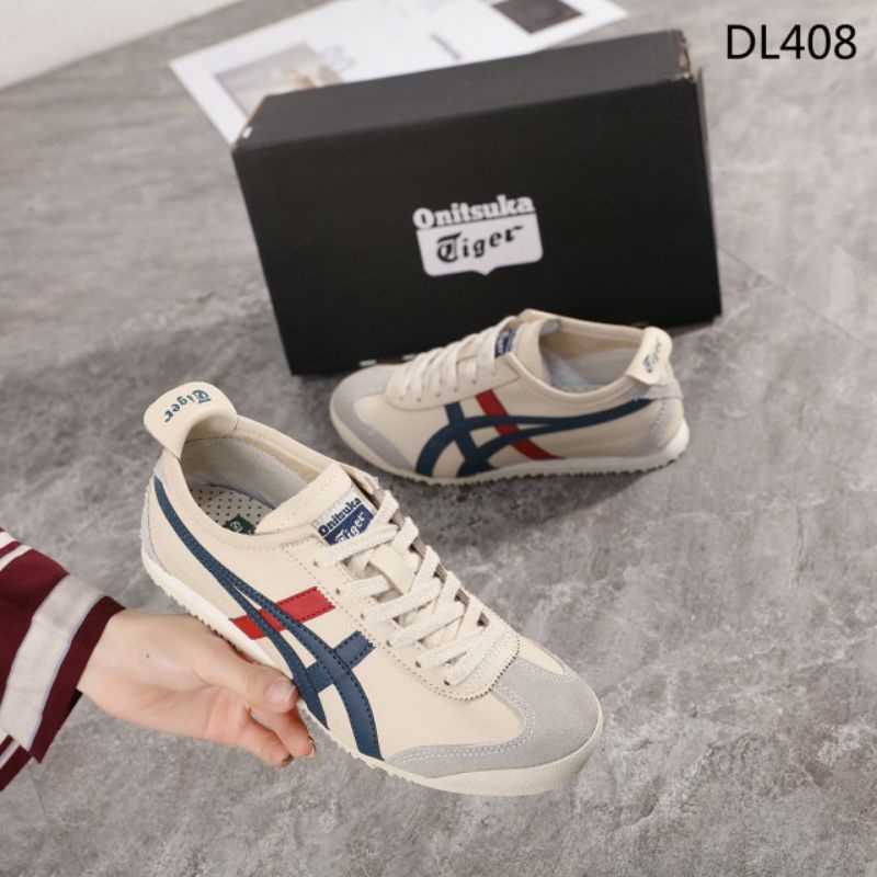 BEIGE LIST NAVY RED SNEAKERS DL408