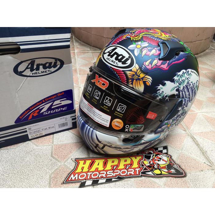 HELM FULLFACE ARAI ORIGINAL JAPAN EUROFIT XD DOT ORIENTAL FLAT BLUE