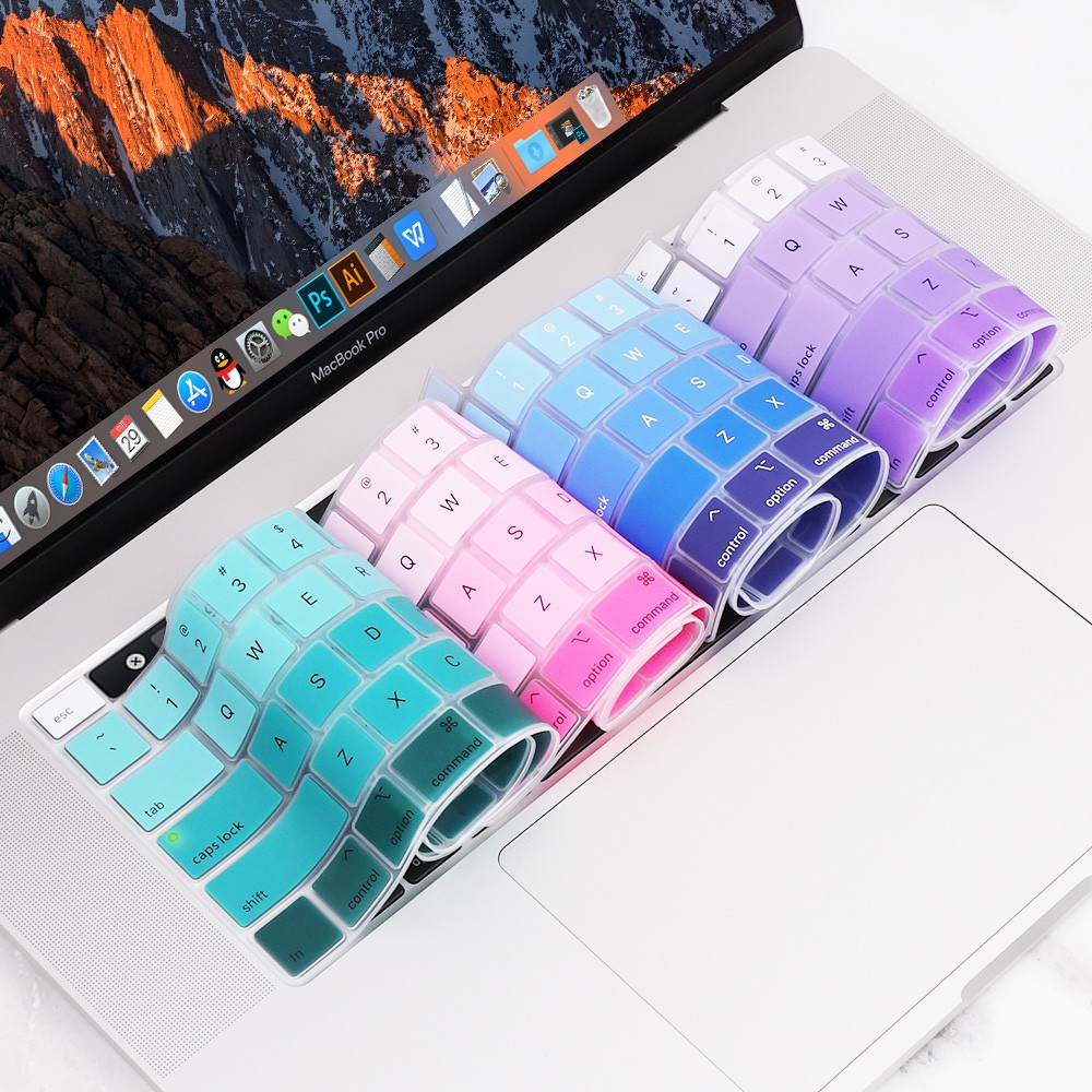 US English Cover Keyboard Warna Gradasi untuk Macbook Air