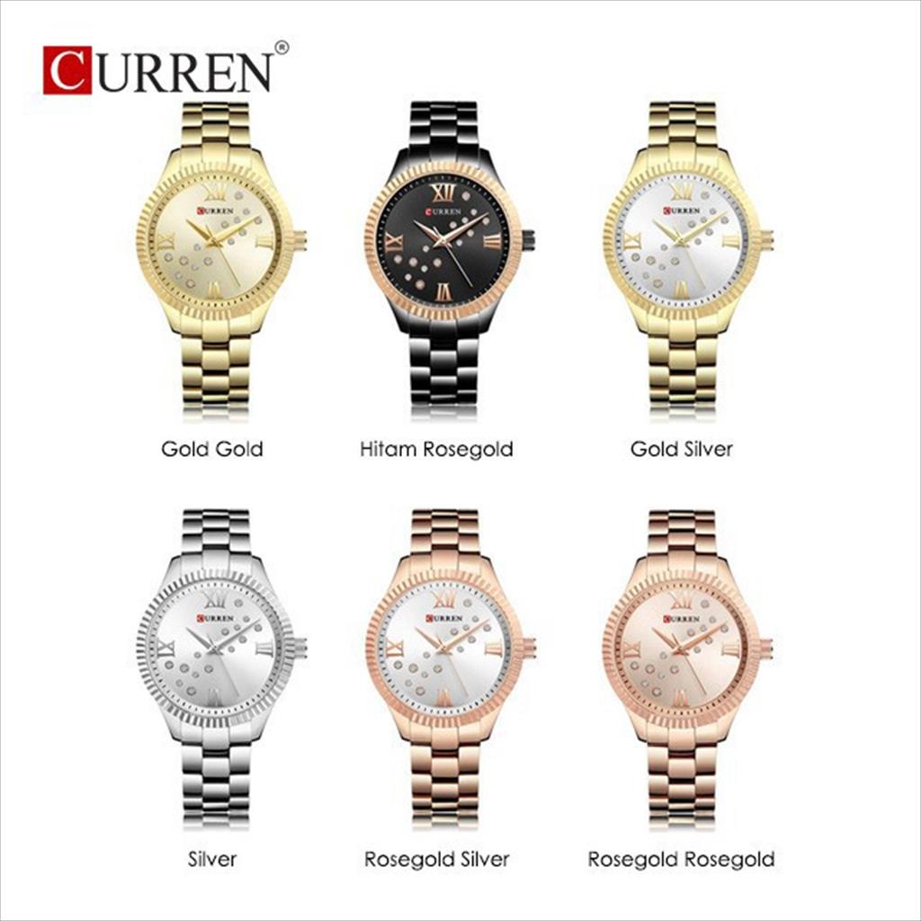 CURREN 9009 ORIGINAL Jam Tangan Wanita Rantai Stainless SKMEINDONESIA