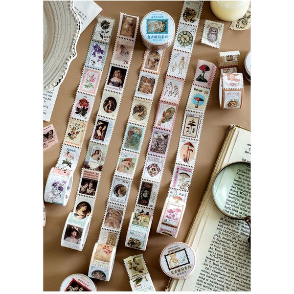 

washi tape perangko 25mmx5m (harga per roll)