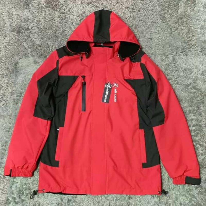 JAKET PRIA ANTI AIR WATERPROOF M-10XL JUMBO BIG SIZE ORIGINAL ALL USE JAKET GUNUNG BIRU MIX GREY OUTDOOR PRIA