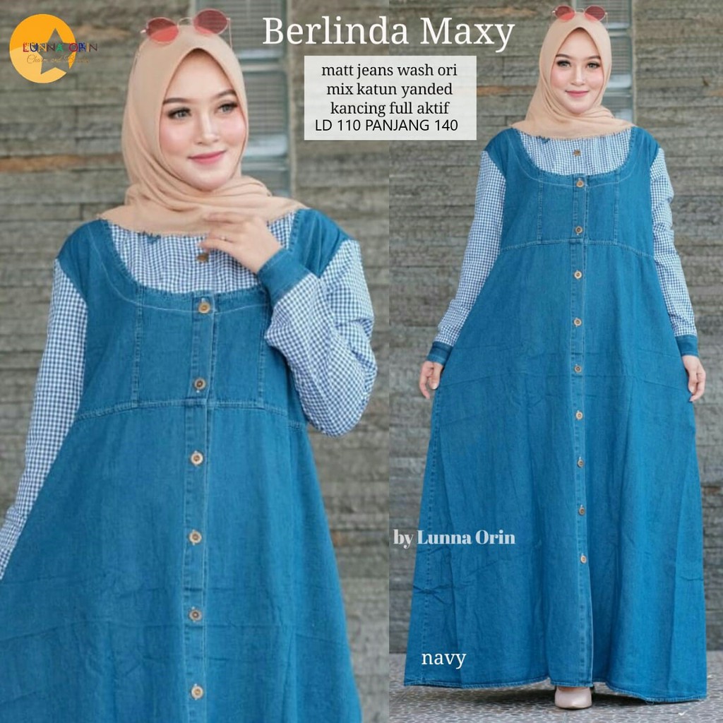 REYNA MAXI/ BERLINDA MAXY JEANS MIX KATUN KOTAK GBM