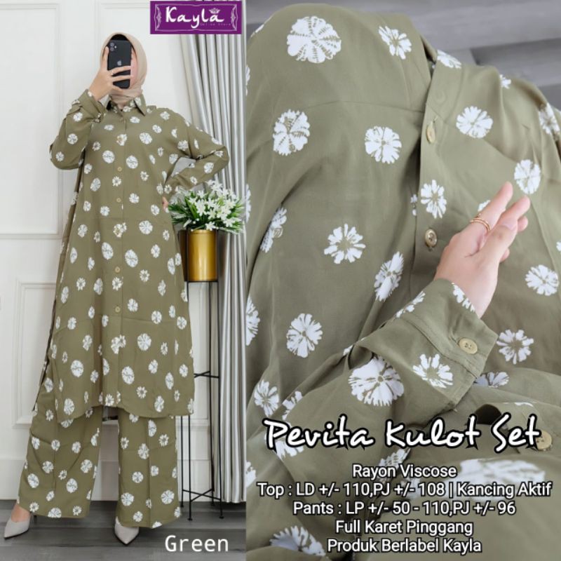 Kulot set Pevita bahan rayon viscose