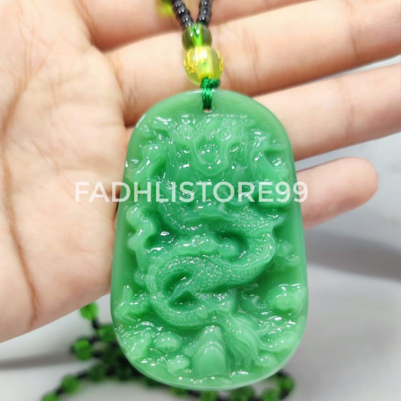 ASLI NATURAL KALUNG LIONTIN BATU GIOK