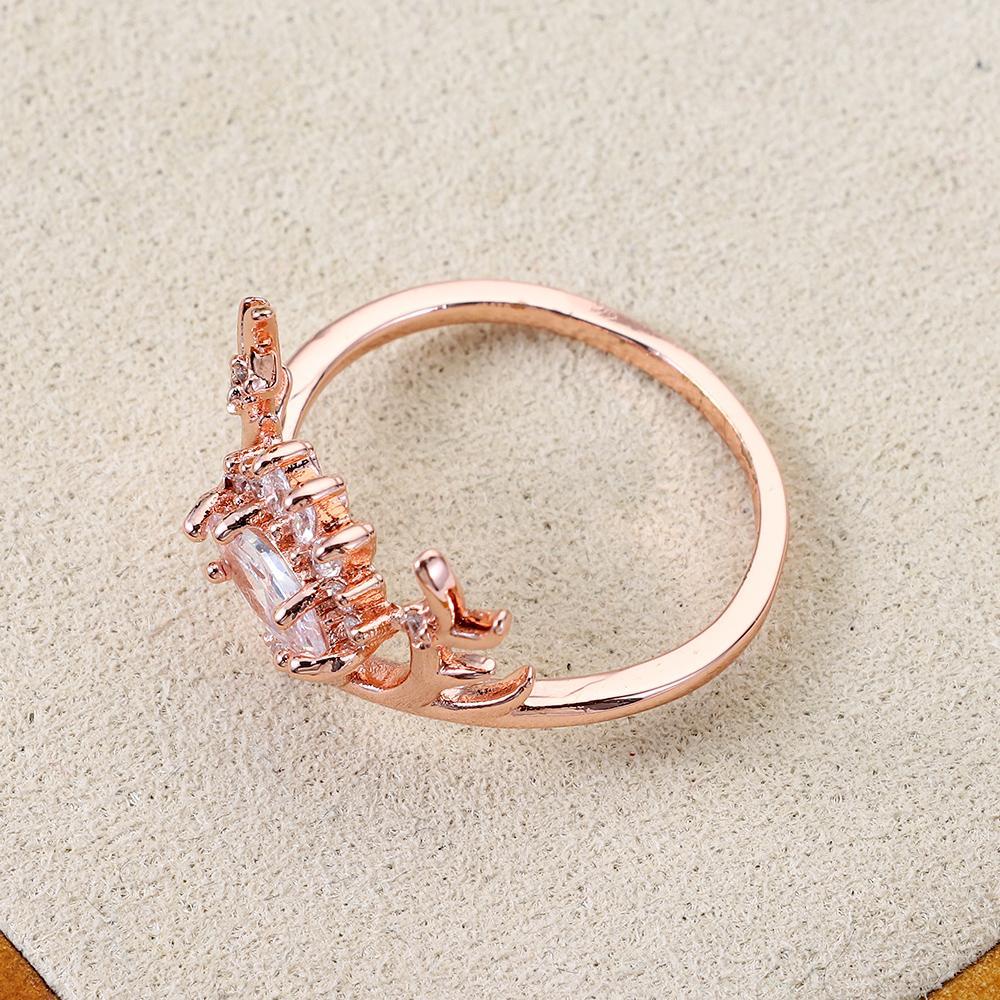 Lily Deer Cincin Wanita Tunangan Perhiasan Baru