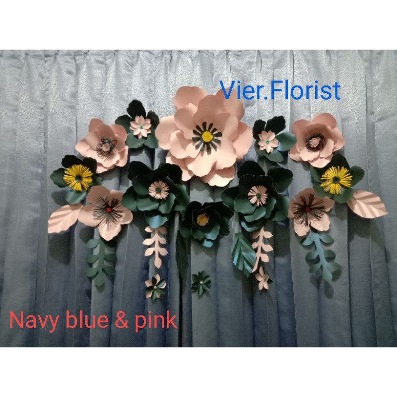 Paper flower backdrop buat pesta lamaran  ultah aqiqah 