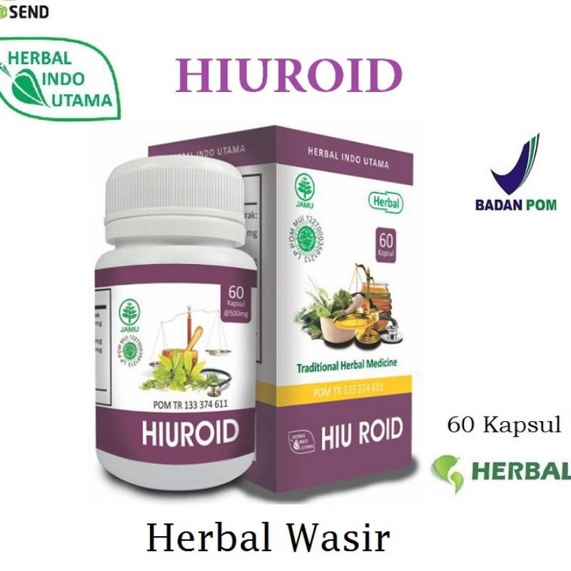 HIU ROID 60 Kapsul - Herbal Wasir - Ambeien