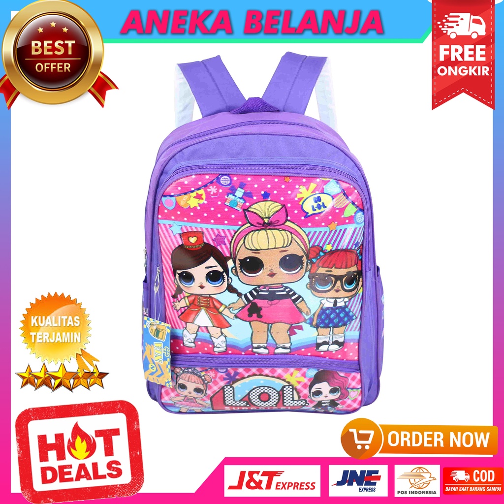 Tas Ransel Anak Lol Imut Backpack Sekolah Paud TK SD Murah Souvenir Lucu