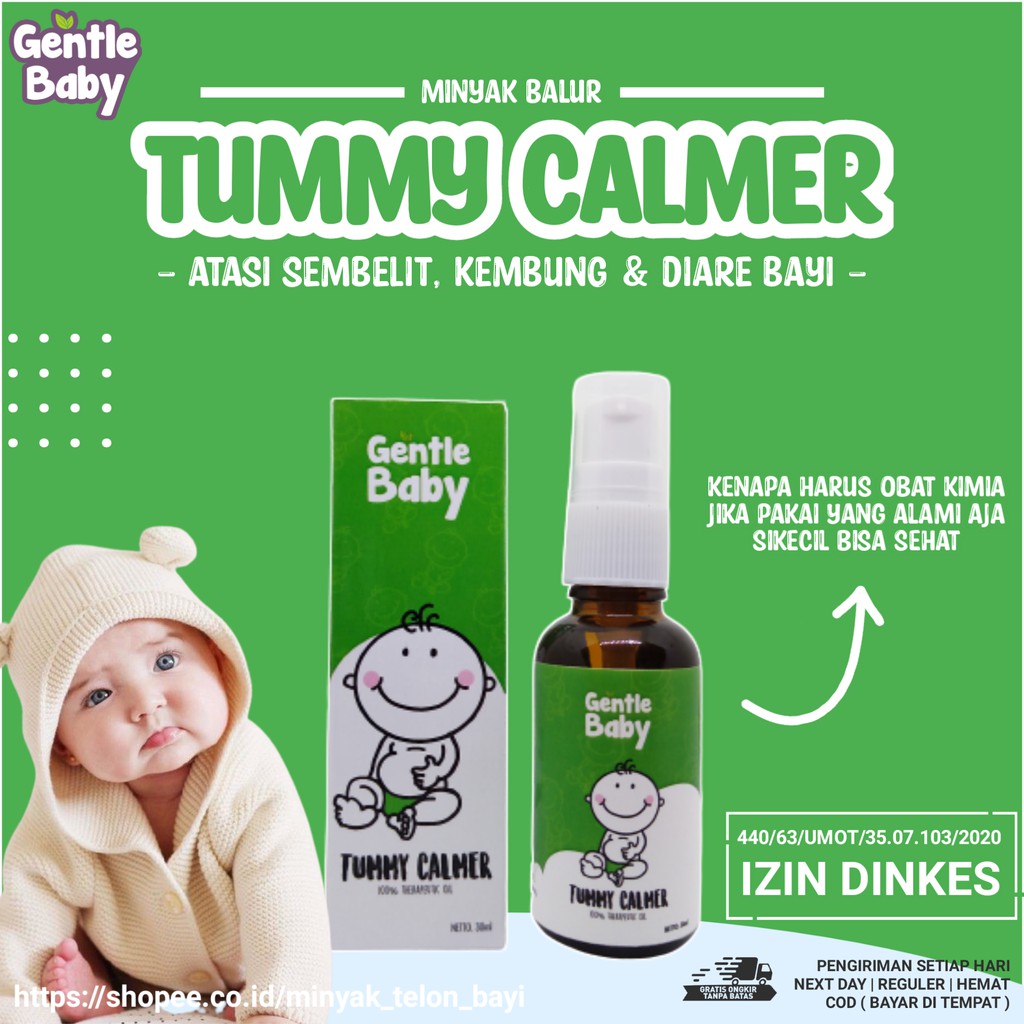 Minyak Telon Essential Oil Aromatherapy Gentle Baby Tummy Calmer Obat Perawatan Kesehatan Atasi Masa