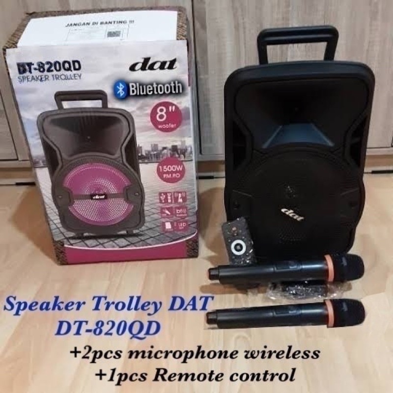 Speaker karaoke Dat DT-820QD + 2pcs mic wireless