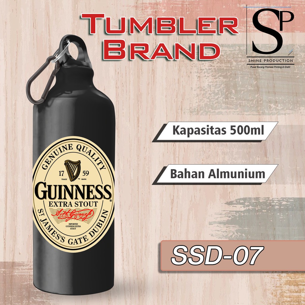 Botol Minum Printing Unik Motif Minuman │ Tumbler Printing Unik-Motif Guinnes