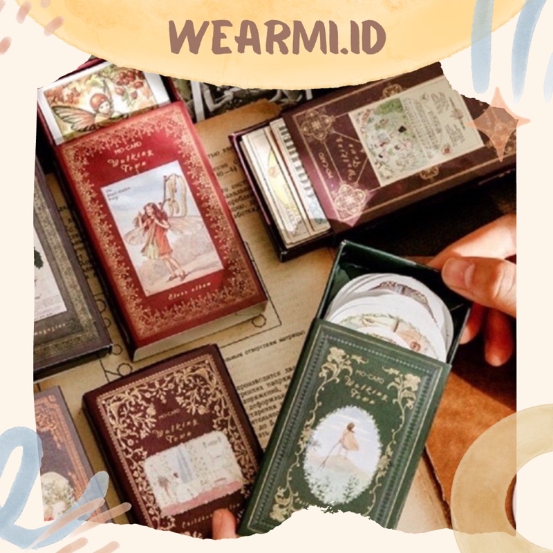 

10 pcs Wove paper matchbox stickers European kertas retro poster fairy tale character music Kertas- sp144