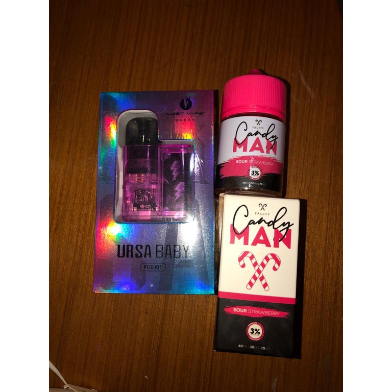 Ursa Baby Ready Warna Ungu Ursa Baby Purple Harga To The Moon Vape + Candy Man Sour Strawberry Liquid