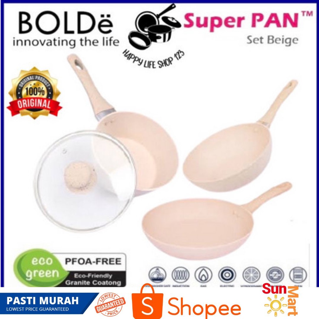 BOLDe Pan Set 3+1pc Beige SPGRT