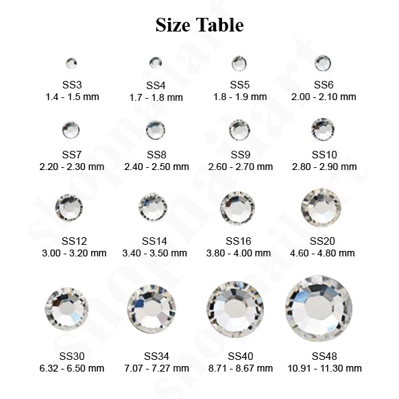 Hotfix Crystal Austria HCA / Copy of Swarovski Putih / Swarovski Clear