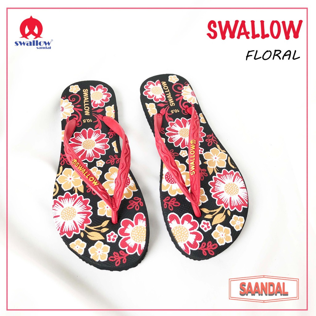 Swallow Floral Bunga Sandal Jepit Wanita (Bisa Eceran)