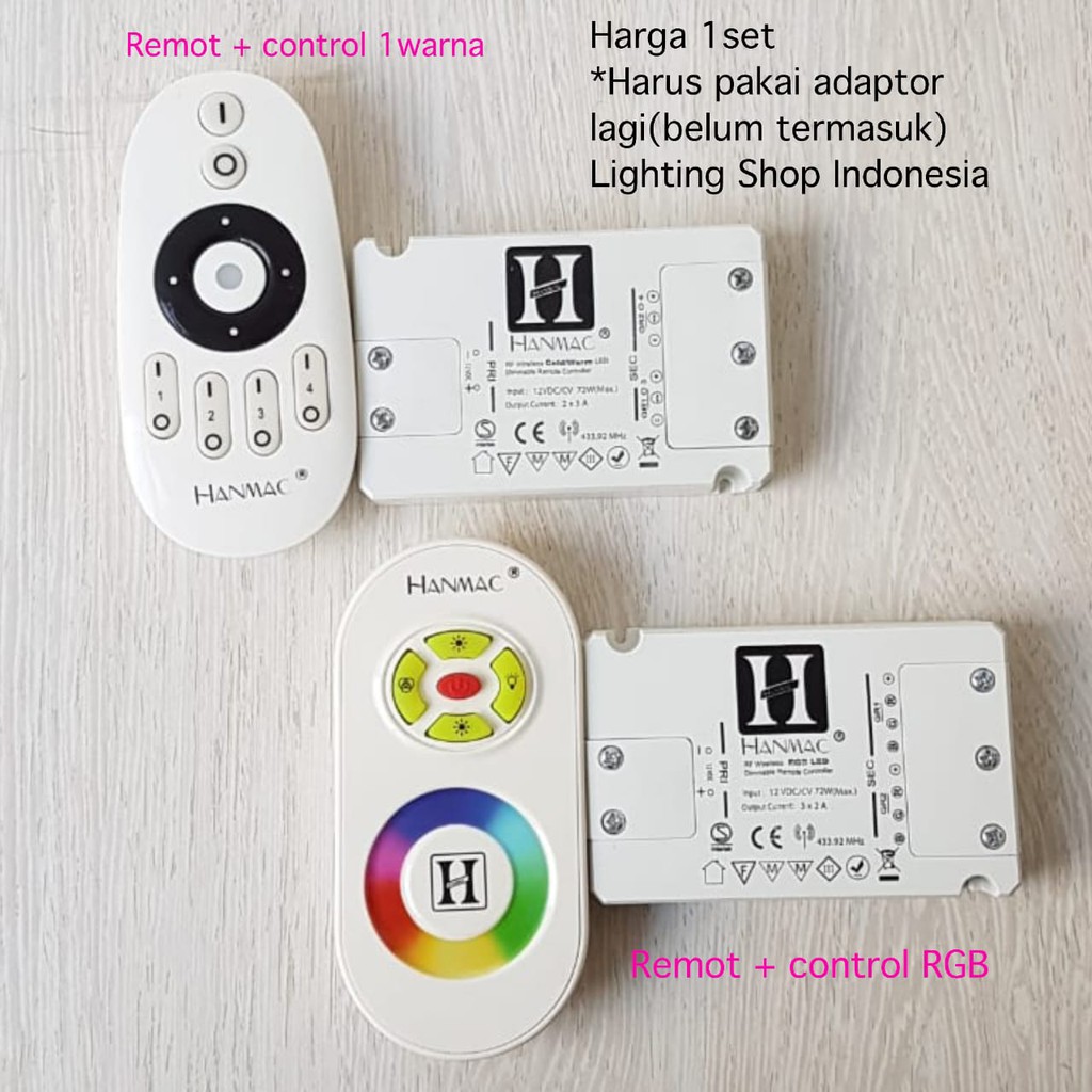 Control Dimmer 12v 72w Remote Lampu Strip 1warna Dan Rgb Dimmable Shopee Indonesia