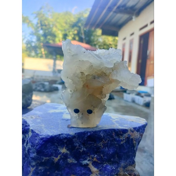 ukiran batu crystal bentuk kartoon , hedgehog carving batu akik batu crystal batu alam batu aji