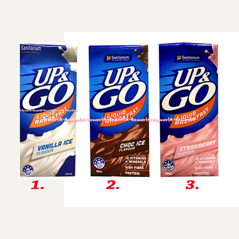 Up &amp; Go Liquid Breakfast 350ml Vila Ice Favour Minuman Susu Rasa Es Vanila Sanitarium Up and go Upgo Up go