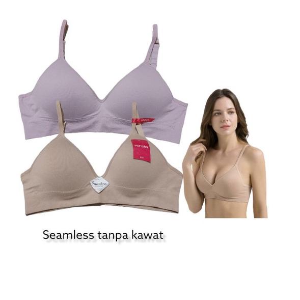Stok terbatas.. Harga promo bra sorella seamless tanpa kawat uk 32/34/36/38/40 cup B. C