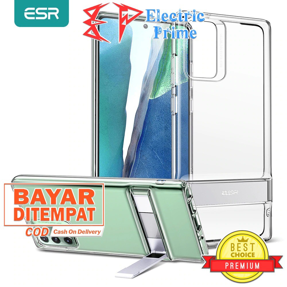 Case Samsung Galaxy Note 20 Ultra 5G ESR TPU Casing Transparan Shockproof Metal Stand Cover