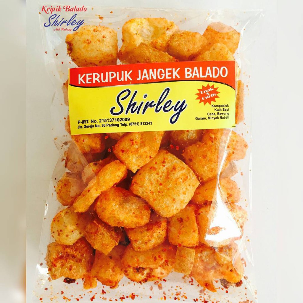 

Kerupuk Jangek Kulit Balado Shirley Khas Padang