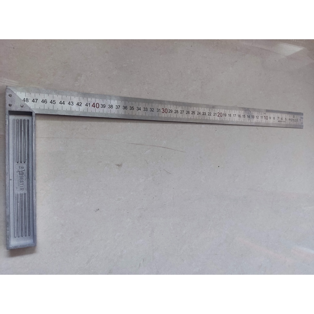 

Penggaris Siku 300 mm / Penggaris Tukang Angle Ruler 90 derajat / Steel Square Bestir 01453