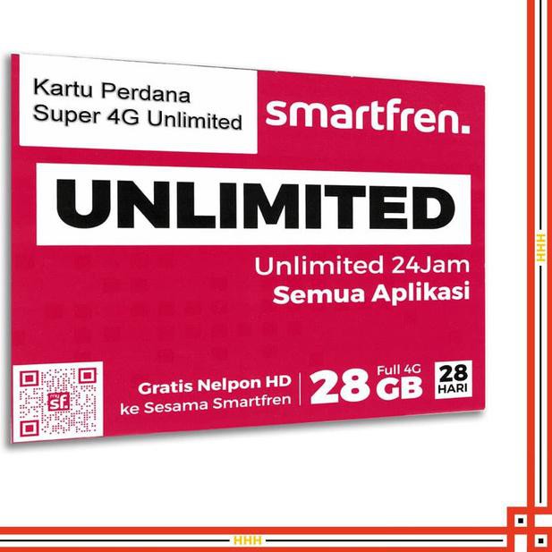 Smartfren Kartu Pena GSM Super 4G Kuota UNLIMITED Internet