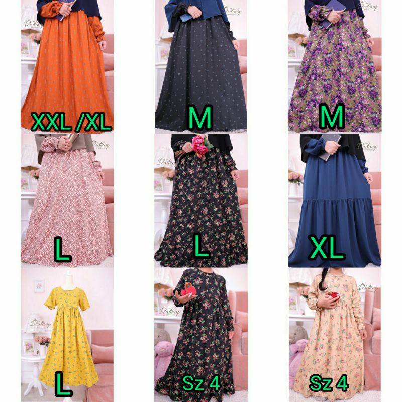 DITSY MARET 2022 HELGA GINGER XXL JUMBO  ANAELLE ONYX L KENNA CHARCOAL M ZIELLE PINK L LELIA SL DARK