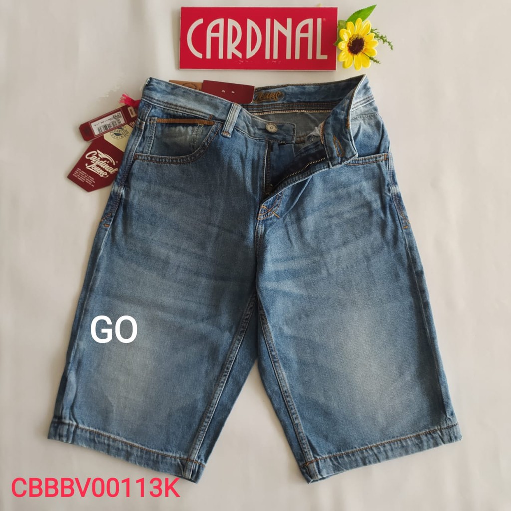 gof 32 CARDINAL CBBBV Celana Pendek Jeans Bermuda Casual Sobek Slimfit Reguler Fit Cowok Dewasa