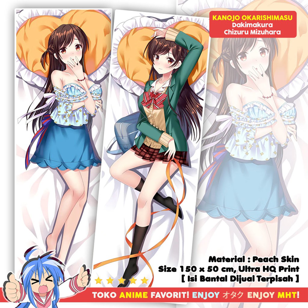 Sarung Bantal Anime Dakimakura Kanojo Okarishimasu : Chizuru Ichinose